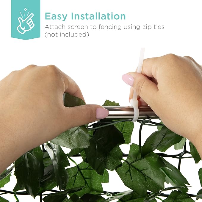 Artificial Faux Ivy Arrangement Hedge Privacy Fence, Yard