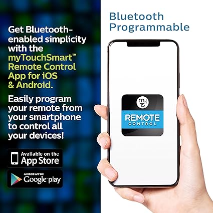 Universal Remote Control for Samsung TV, Blu-ray, Soundbar, Cable/Satellite, Streaming Players, Roku Boxes, and More, 30 Ft Find-It Feature, 4 Device, Backlit, Black