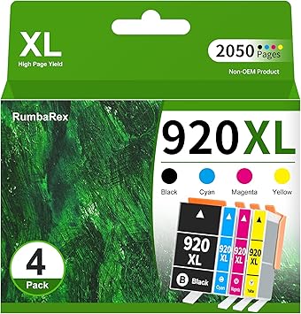 Ink Cartridges Combo Pack High-Yield Replacement for HP Ink Cartridges 4-Pack (Black, Cyan, Magenta, Yellow)