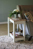 White Combo End Table