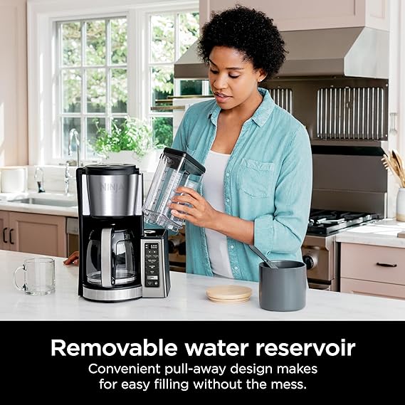 12-Cup Programmable Coffee Brewer, 2 Brew Styles, Adjustable Warm Plate, 60oz Water Reservoir, Delay Brew - Black/Stainless Steel