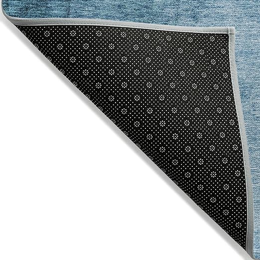 Blue Indoor Outdoor Area Rug, Easy Clean, Machine Washable, Non Shedding, Bedroom, Living Room, Dining Room, Kitchen, Patio Rug