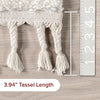 Risette Solid 4'x6' Shag Area Rug, Ivory