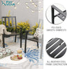 2 Pcs Patio Metal Dining Chairs