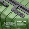 3 Piece Luggage Set - Hardside Luggage Sets with Spinner Wheels, PC + ABS Durable Lightweight Hardshell Suitcase Set with TSA Lock (Green)