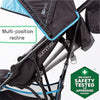 3D Mini Convenience Stroller – Lightweight Stroller with Compact Fold, Multi-Position Recline, Canopy with Pop Out Sun Visor – Umbrella Stroller, Blue/Black