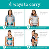 Flip 4-in-1 Light & Airy Convertible Baby Carrier - Breathable, Lumbar Support, Adjustable Waist Belt, Head Support, Ergonomic Seat, Plush Straps for Newborn to Toddler