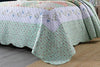 3-Piece Quilt Set Lightweight Bedspread Set Coverlet Set (Romantic Green, King)