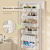 6-Tier Over The Door Pantry Organizer with Mesh Baskets, Adjustable & Stable Hanging Spice Rack