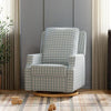 Crewe Recliner and Swivel Glider in Blue Gingham SHOWROOM ONLY ITEM