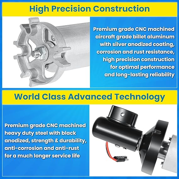 Repalce for DOMETIC Torsion Assembly Rh Black for 9100 Power Patio RV Awning Motor 12V DC Extension Drive