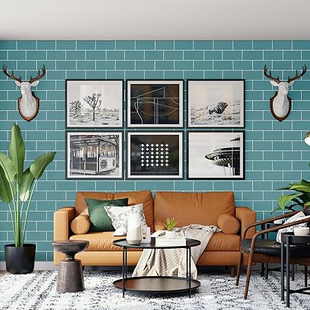 10 Sheets Peel and Stick Backsplash Tile with Framed Stick on Wall Tiles