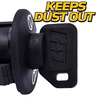 Starter Ignition Switch Replaces John Deere Tractors - Includes 1 Dust Shield Key & 1 Metal Spare Key - Free Carabiner