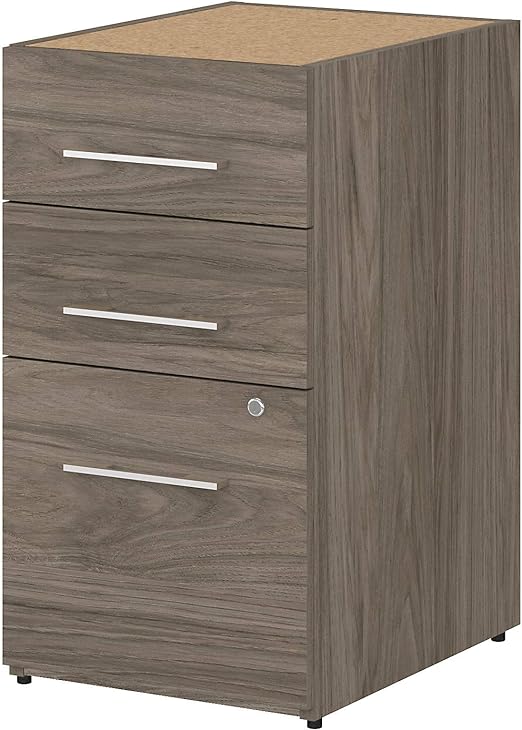 Office 500 3 Drawer File Cabinet-Assembled, Modern Hickory