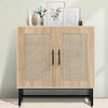 Storage Cabinet with Handmade Natural Rattan Doors, Rattan Cabinet Sideboard Buffet Cabinet, Accent Cabinet for Living Room, Hallway, Dining Room, Entryway