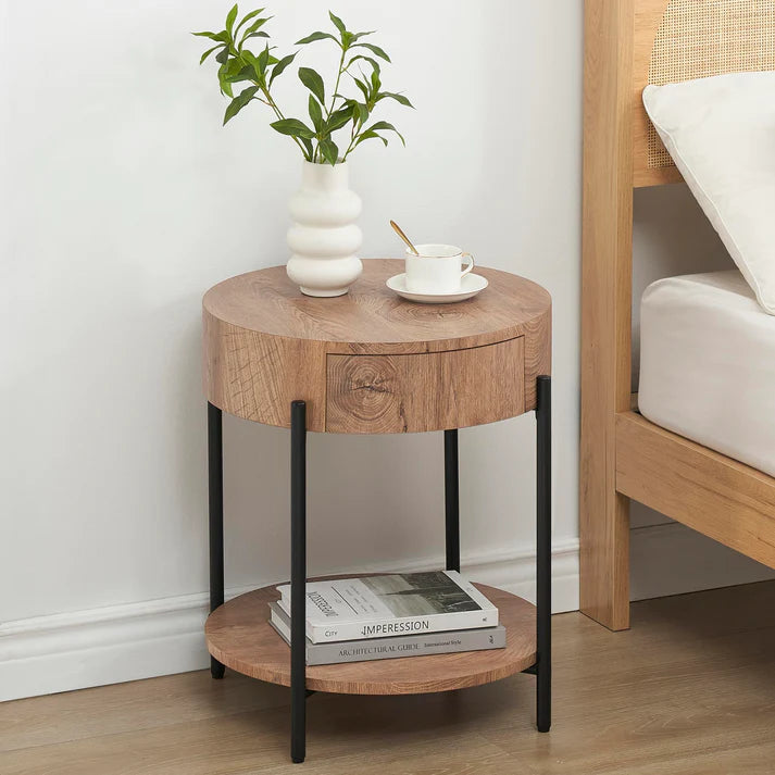 2-Tier Round End Table
