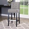 Upholstered Bar Height Barstool and Dining Stool (Grey)