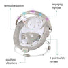 InLighten Baby Bouncer Infant Seat with Light Up -Toy Bar, Vibrations & Sounds, (Twinkle Tails Bunny)