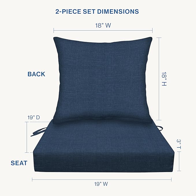 Outdoor Essentials Pillow Back Cushion