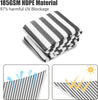 1 Pack Rectangle Sun Shade Sail Gray+White 97% UV Block Outdoor Patio Pool Garden Yard Lawn Carport Cover Net Awning Canopy