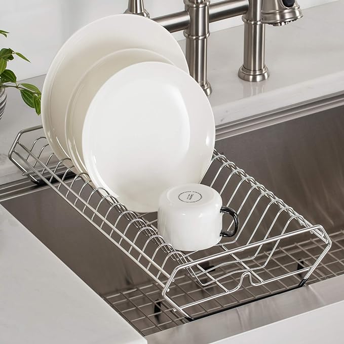 Kraus Kore Stainless Steel Dish Rack for Workstation Kitchen Sink