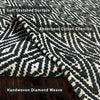Cotton Diamond 2x5 Runner Rug Fully Reversible