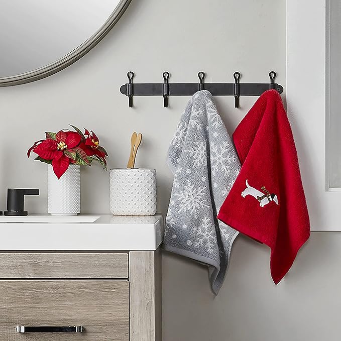 Winter Snow Many Dachshunds Hand Towel 2pc Set, final cut