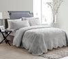 Quilt Set, 3-Piece Plush Bedding Elegant Room Decor (Westland Grey, Queen)