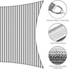 1 Pack Rectangle Sun Shade Sail Gray+White 97% UV Block Outdoor Patio Pool Garden Yard Lawn Carport Cover Net Awning Canopy