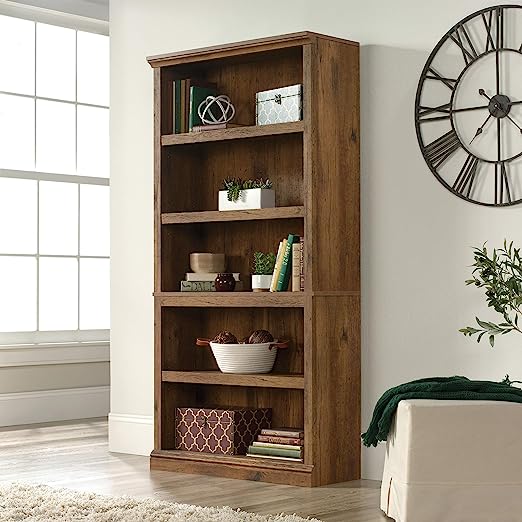 5 Shelf Bookcase, Vintage Oak
