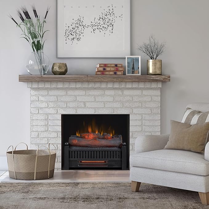 Infrared Quartz Juniper Electric Log Set with Crackling Sound Effect