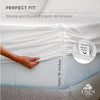 100% Cotton Percale Sheets Twin Size, White, Deep Pocket, 3 Pieces Sheet Set - 1 Flat, 1 Deep Pocket Fitted Sheet and 1 Pillowcase, Crisp Cool and Strong Bed Linen