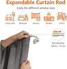 Adjustable Room Darkening Blackout Curtain Rod Nickel