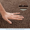 Bathroom Rugs Chenille Bath Rug Soft Short Plush Bath Mat Soft Shower Mat Water Absorbent Shower Mat Quick Dry Machine Washable(Brown,16