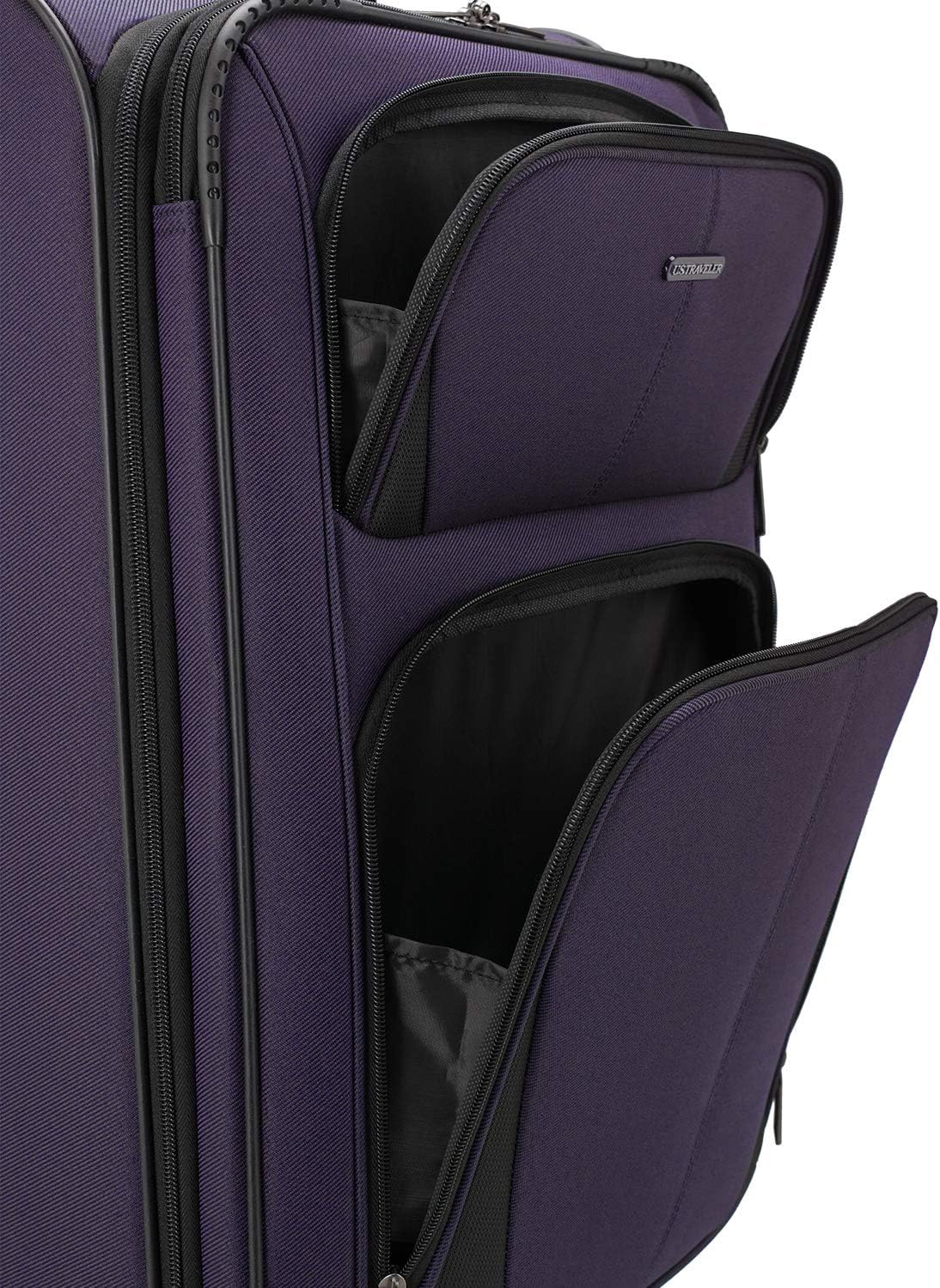 Aviron Bay Expandable Softside Luggage with Spinner Wheels, Purple, Carry-on