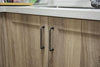 6-Pack Matte Black Modern Cabinet Pulls Solid