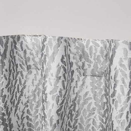 Peconic Light Filtering Back Tab Rod Pocket Curtain Panel Pair, Grey