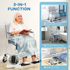 3 in 1 Shower Commode Wheelchair with 4 Lockable Wheels