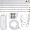 Linkable LED Bright Strips, 6 Pack, 1650 Lumens, 2700K Warm White Light, Low Voltage, Under Cabinet Lighting, Strip Light, Flat Plug