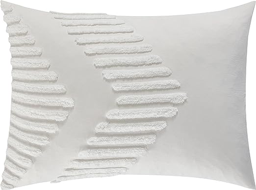 Wonderful Galatea 7 Piece Comforter Set, White, Bed Size King, Modern Design, All Season Bedding Set