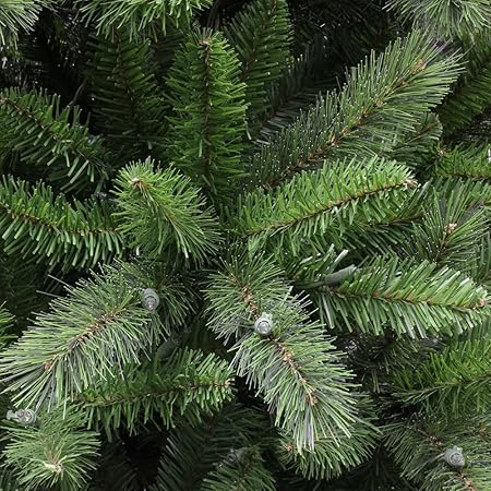 Pre-Lit Fraser Fir Pencil Artificial Christmas Tree with 350 UL Listed Clear Lights, Green