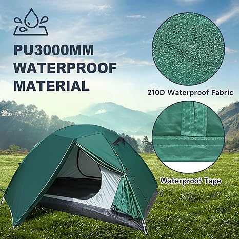 Backpacking Tent, Mountain Hiking Tent for 2 Person, 4 Season Lightweight Camping Tent