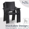 Stackable Metal Outdoor Dining Chair, Set of 2