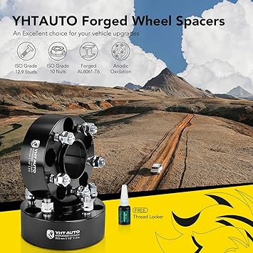 Hub Centric Wheel Spacers 2 Inch Fits Ford Explorer Edge Mustang Taurus Ranger Crown Victoria, Lincoln Town Car, Mercury Models 5x114.3mm 70.5mm Hub Bore, 1/2" x20 Thread Size