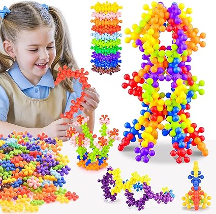 300 Pieces Building Blocks - A Great Kids STEM Toys Eductional Building Toys - Nfinite Creativity Puzzle Toys for Preschool Kids Boys and Girls