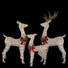 Set of 3 LED Lighted Glittered Reindeer Family Outdoor Christmas Decorations