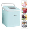 Automatic Self-Cleaning Portable Electric Countertop Ice Maker Machine With Handle, 26 Pounds in 24 Hours, 9 Ice Cubes Ready in 7 minutes, With Ice Scoop and Basket