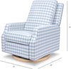 Crewe Recliner and Swivel Glider in Blue Gingham SHOWROOM ONLY ITEM