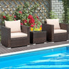 1-Piece Patio Rattan Chair Wicker Sofa w/ Cushion Garden