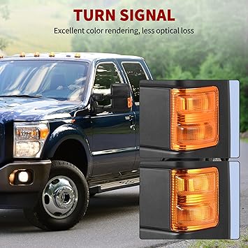 YTowing Mirrors compatible for 2008-2016 Ford F250 F350 F450 F550 Super Duty Tow Mirrors Power Heated with Amber Turn Signal Light Side Mirrors